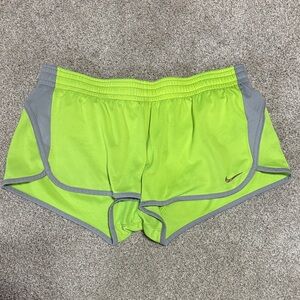 Nike Women's Lime Green Athletic Shorts